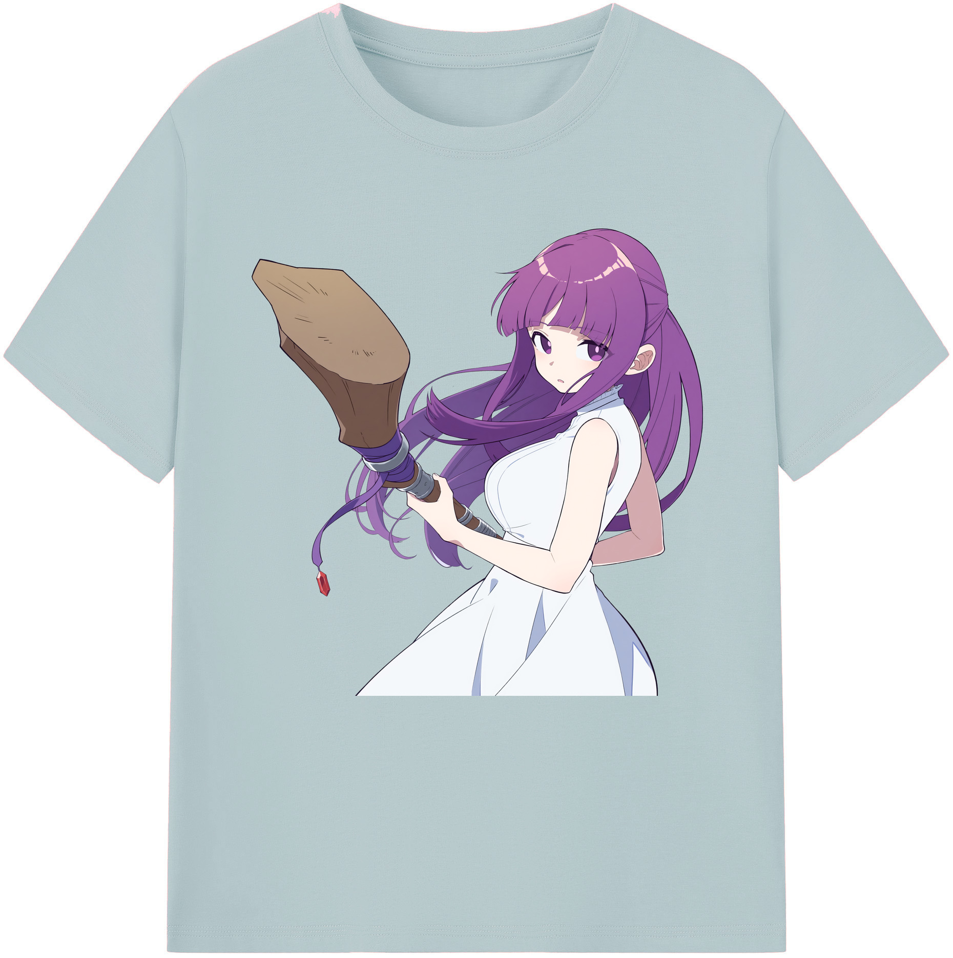 （画像用） 葬送のフリーレン Frieren 綿100％半袖Tシャツ（フロントプリント）
